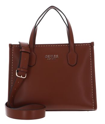 GUESS Silvana 2 Compartment Tote Cognac