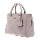 GUESS Marieke Status Satchel Light Beige Logo GUESS Marieke Status Satchel Light Beige Logo