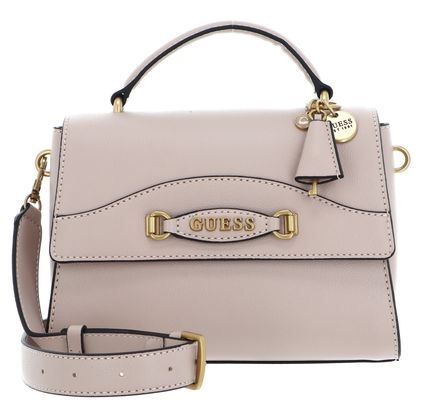 GUESS Emera Top Handle Flap Bag Light Beige