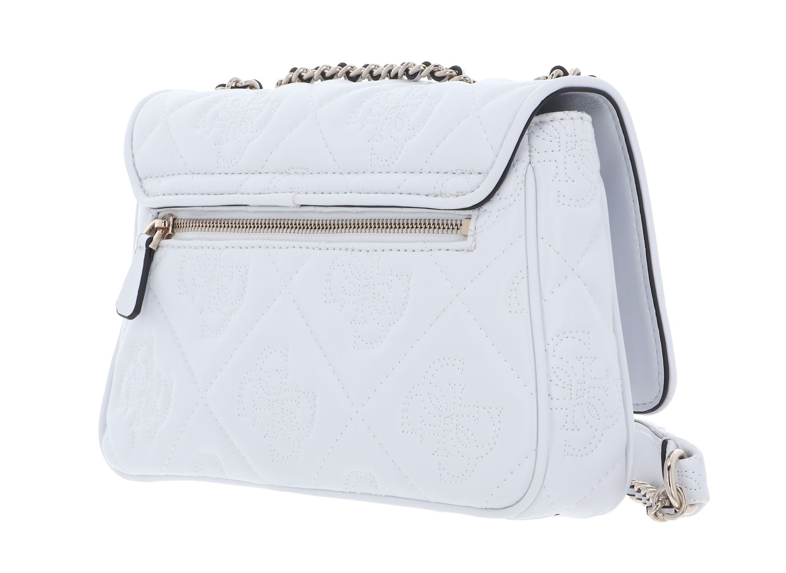 GUESS Marieke Borsa A Tracolla Convertibile, Nero Logo, Trapuntata, 27x16x5 Cm