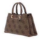 GUESS Eliette Logo Girlfriend Satchel Latte Logo