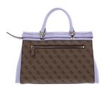 GUESS Sestri Logo Luxury Satchel Latte Logo / Lavender GUESS Sestri Logo Luxury Satchel Latte Logo / Lavender