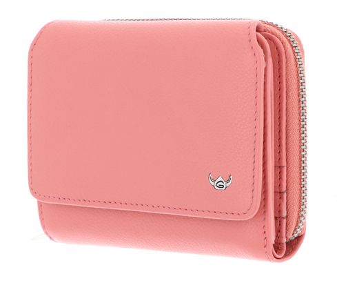 Golden Head Madrid RFID Protect Zipped Billfold Coin Wallet Coral