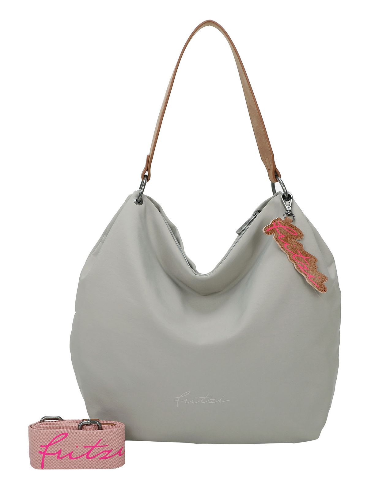 Fritzi Aus Preußen Olga Limited Leo Rainbow Borsa Hobo In Nylon Con Custodia Occhiali, Soft Stone