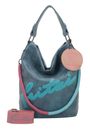 Fritzi aus Preußen Olga Vintage Limited Flocked Hobo Bag Blue Shell Fritzi aus Preußen Olga Vintage Limited Flocked Hobo Bag Blue Shell