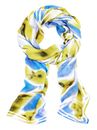 Desigual Floral Rectangle Scarf Blue Water Desigual Floral Rectangle Scarf Blue Water