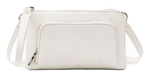 Desigual Half Logo 24 Lisa Crossbody Bag Creme White