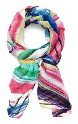 Desigual Powercolor Rectangle Scarf Multicolor Fuchsia