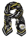 Desigual Flower Rectangle Scarf Black Desigual Flower Rectangle Scarf Black