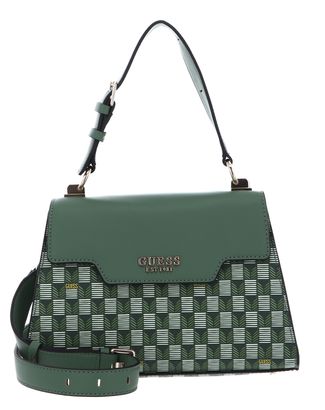 GUESS Hallie Top Handle Flap Green Logo