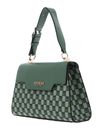 GUESS Hallie Top Handle Flap Green Logo