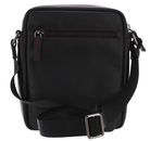 LANCASTER Soft Vintage Homme Zipped Bag S Noir Rouge