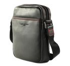 LANCASTER Homme MIni Soft Vintage Zipped Bag Noir Rouge