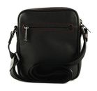 LANCASTER Homme MIni Soft Vintage Zipped Bag Noir Rouge