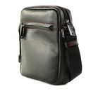 LANCASTER Homme MIni Soft Vintage Zipped Bag Noir Rouge