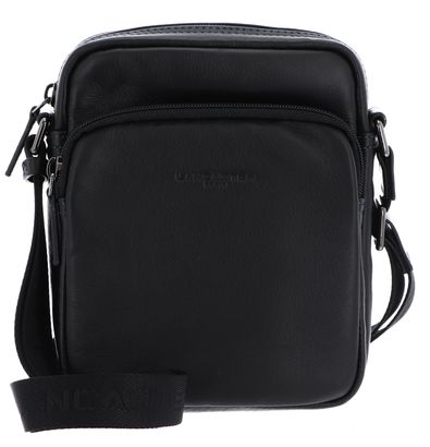 LANCASTER Soft Vintage Homme Zipped Bag S Noir Bleu