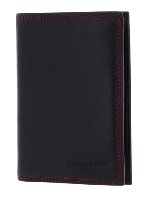 LANCASTER Homme Soft Vintage Wallet L Noir Rouge