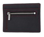 LANCASTER Homme Soft Vintage Card Holder Noir Rouge