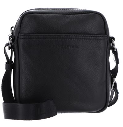 LANCASTER Homme MIni Soft Vintage Zipped Bag Noir
