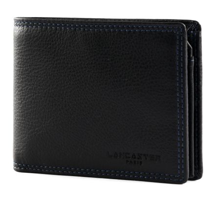 LANCASTER Homme Soft Vintage Card Holder Noir Bleu