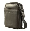 LANCASTER Homme MIni Soft Vintage Zipped Bag Marron