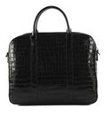 LANCASTER Homme Croco Document Holder Bag Noir LANCASTER Homme Croco Document Holder Bag Noir