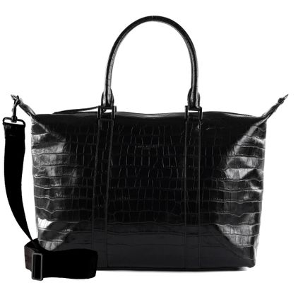 LANCASTER Homme Croco Tote Bag Noir