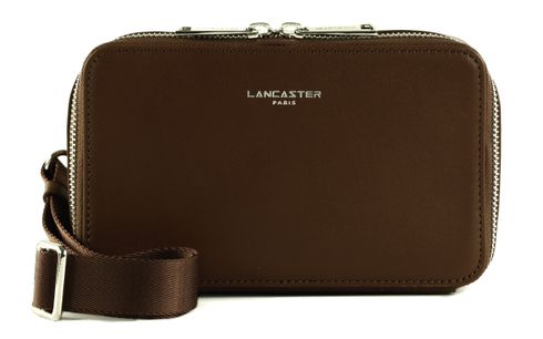 LANCASTER Paris Homme Mini Crossbody Bag Marron