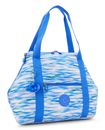kipling Basic Print Art Medium Tote Diluted Blue kipling Basic Print Art Medium Tote Diluted Blue