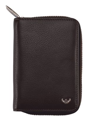 Golden Head Capri RFID Protect Zipped Billfold Coin Wallet Darkbrown