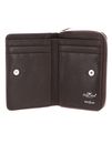 Golden Head Capri RFID Protect Zipped Billfold Coin Wallet Darkbrown