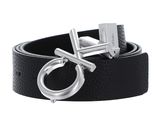 Calvin Klein CK Metal Bombe PB 35MM Belt W95 Ck Black / Dark Brown - shortenable Calvin Klein CK Metal Bombe PB 35MM Belt W95 Ck Black / Dark Brown - shortenable