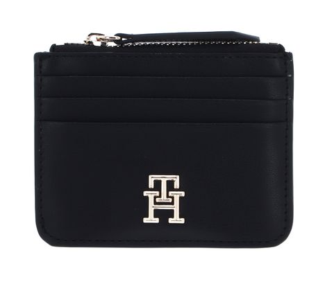 TOMMY HILFIGER card holder TH Refined CC Holder with Zip Black 