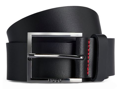 HUGO Geek Sz35 Leather Belt W120 Black