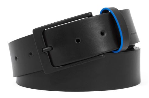 PIQUADRO Blue Square Revamp Men´s Belt With Prong Buckle W115 Black - kürzbar