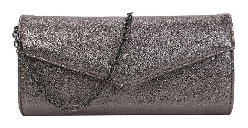 BUFFALO Glitter Secco Clutch Dark Grey