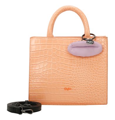 BUFFALO Croco Big Boxy Collection Shopper Orange Tan