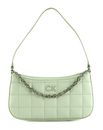 Calvin Klein CK Square Quilt Chain Elongated Bag Milky Green Calvin Klein CK Square Quilt Chain Elongated Bag Milky Green