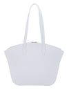 COCCINELLE Flare Shoulder Bag Grained Leather Brillant White COCCINELLE Flare Shoulder Bag Grained Leather Brillant White