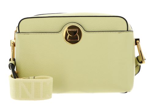 COCCINELLE Liya Signature Crossbody Grained Leather Lime Wash