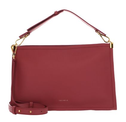 COCCINELLE Snip Handbag Double Grainy Leather Pot / Powder Pink