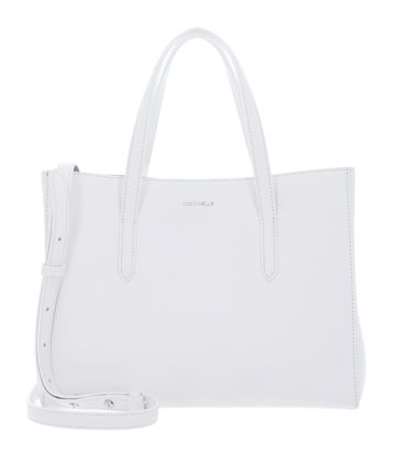 COCCINELLE Swap Handbag Grained Leather Brillant White