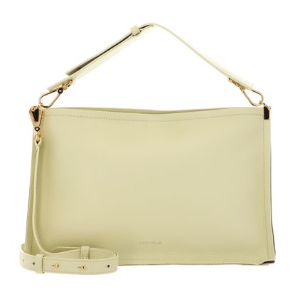 COCCINELLE Snip Handbag Double Grainy Leather Lime Was / Pow. Pi