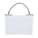COCCINELLE Arlettis Signature Handbag Grained Leather Brillant White