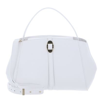 COCCINELLE Chara Handbag Grained Leather Brillant White