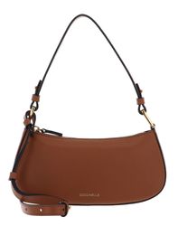 Sac à épaule COCCINELLE Merveille Mini Bag En Cuir Vache - Couleur Steel, Idéal Soirée