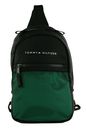 TOMMY HILFIGER TH Essential Sling Bag Black / Olympic Green TOMMY HILFIGER TH Essential Sling Bag Black / Olympic Green