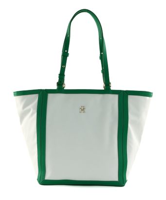 TOMMY HILFIGER TH Essential Tote CB S Ecru / Olympic Green