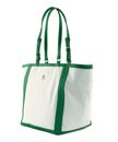 TOMMY HILFIGER TH Essential Tote CB S Ecru / Olympic Green TOMMY HILFIGER TH Essential Tote CB S Ecru / Olympic Green