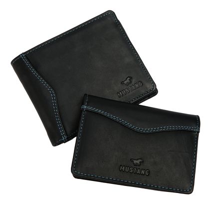 MUSTANG Berrima Giftbox Wallet and Creditcardholder Black